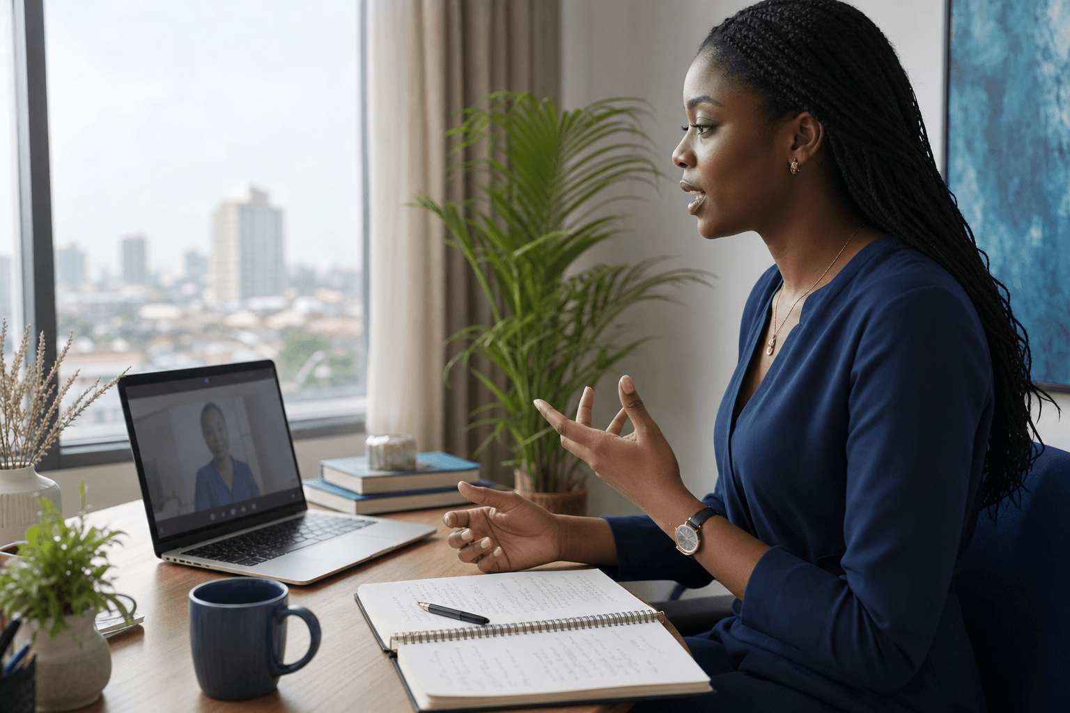 Candidate practising strengths and weaknesses interview answers